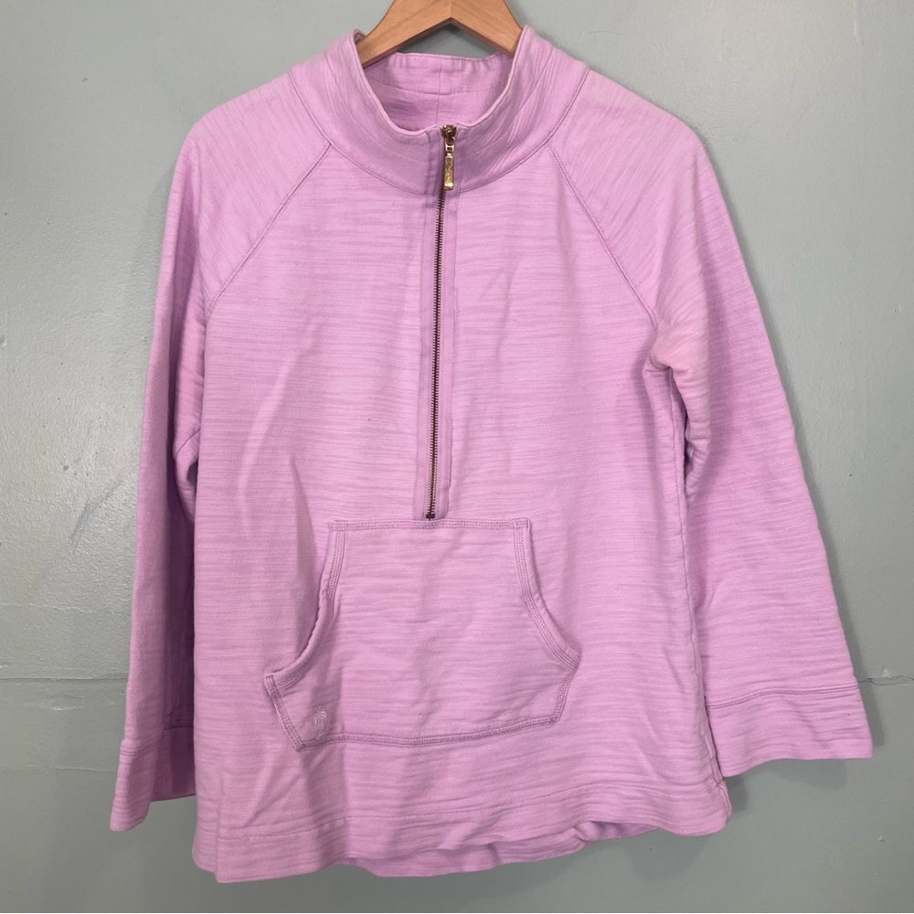 Lilly Pulitzer Half Zip Pullover Quarter Zip Purple Size Large Sweatshirt